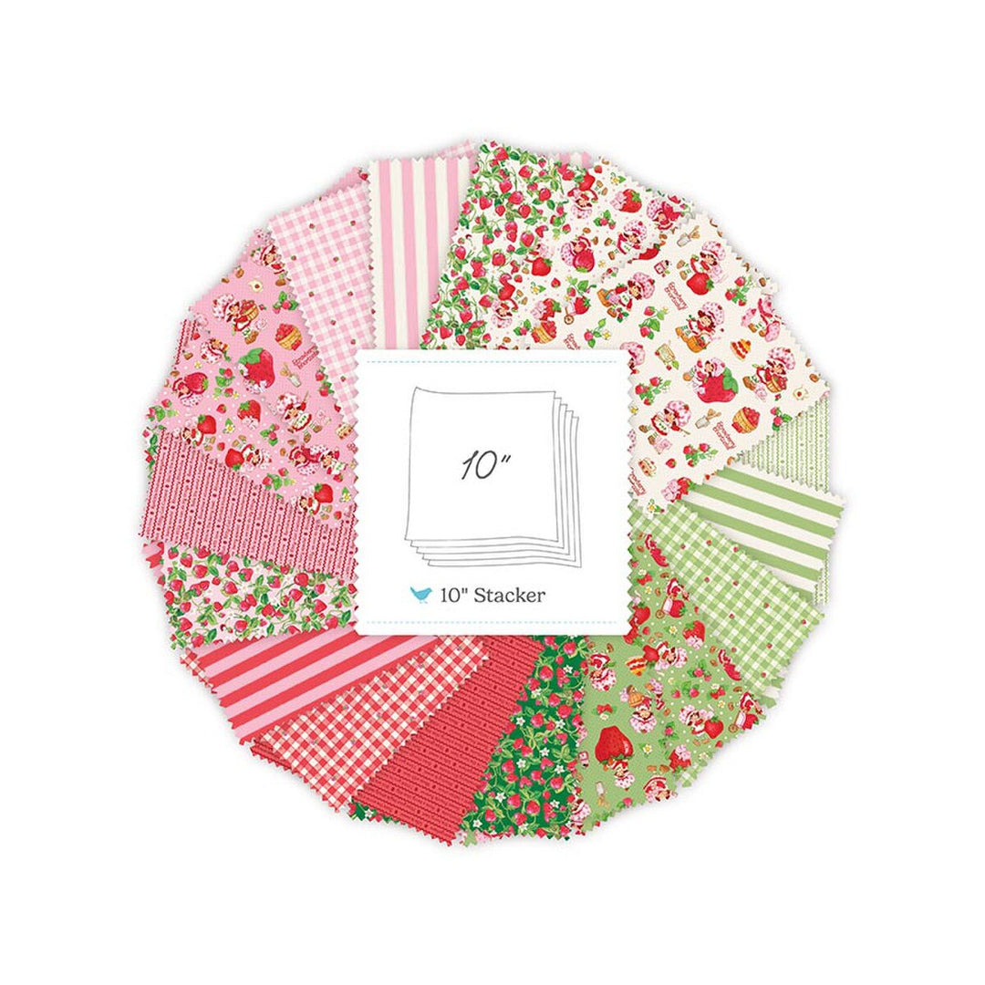 10-inch fabric stacker with colorful fabric squares on a white background