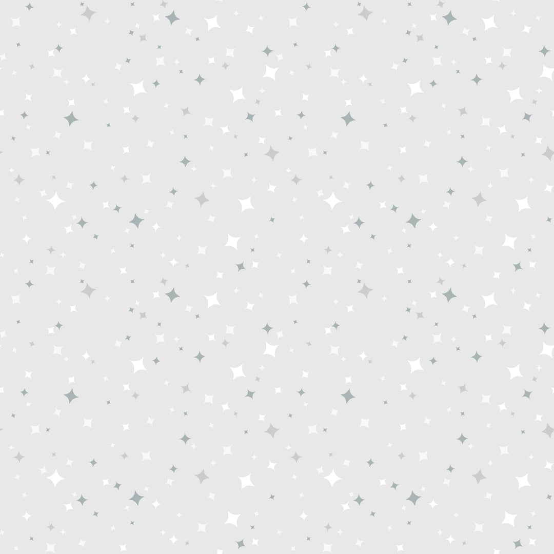 Pattern of small stars on a light gray background