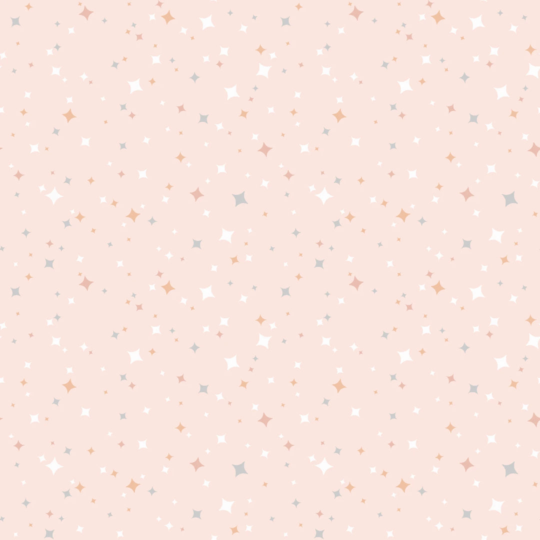 Pattern of small stars on a light pink background