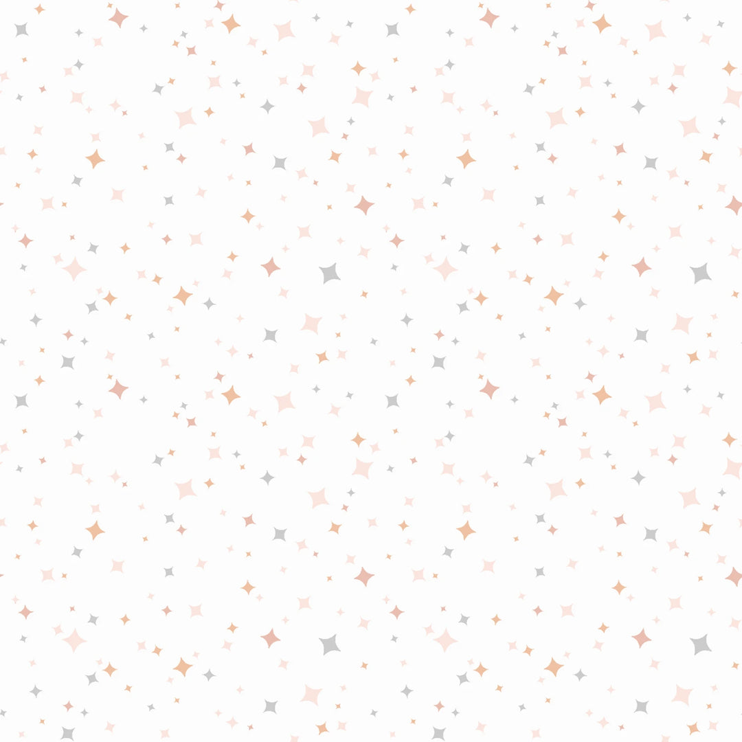 Pattern of small stars in pastel colors on a light background