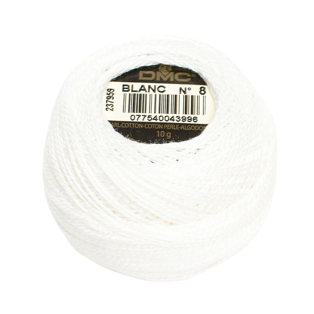 Pearl Cotton Ball - Size 8 - White - 116-8-WHT