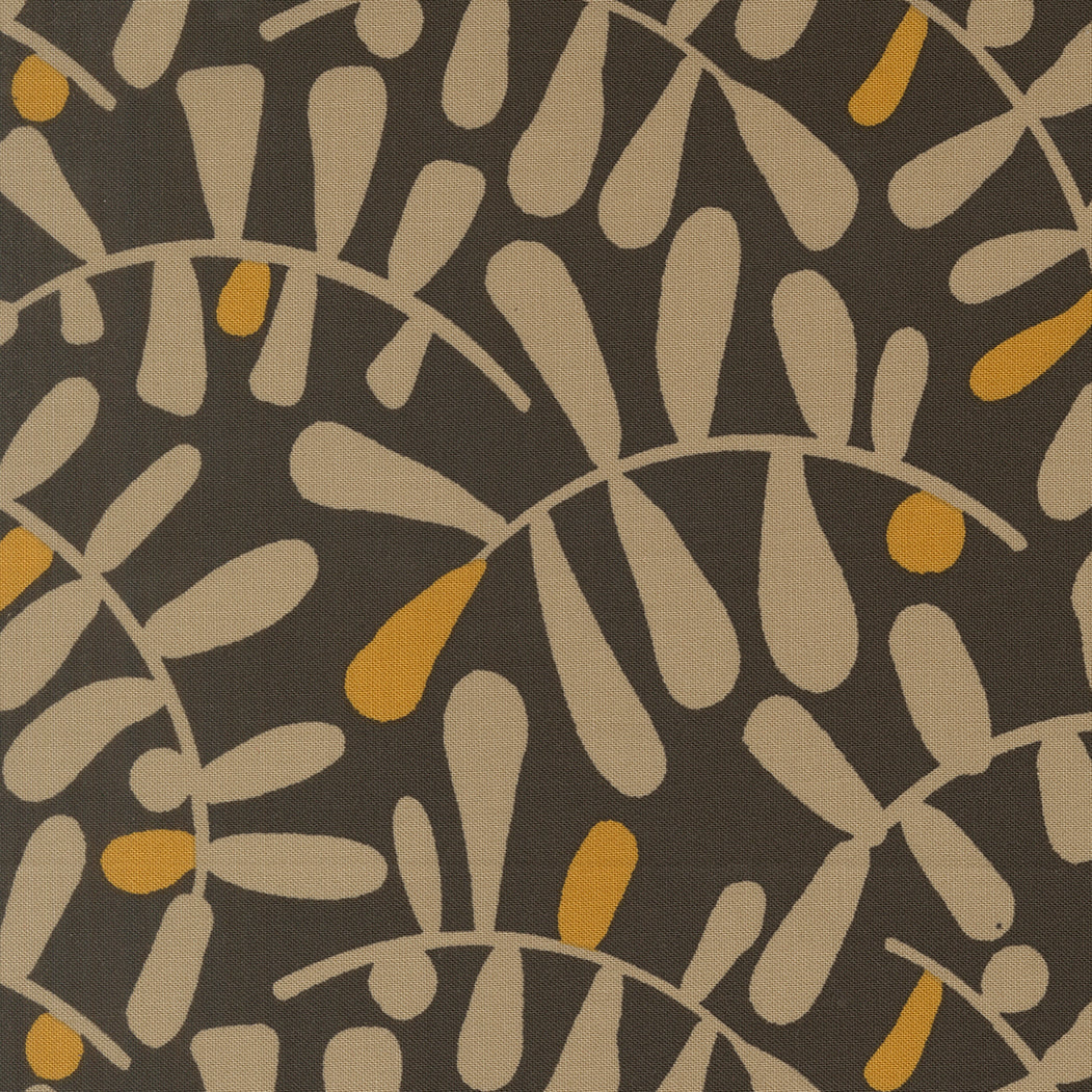 Patterned fabric with abstract design on a dark background