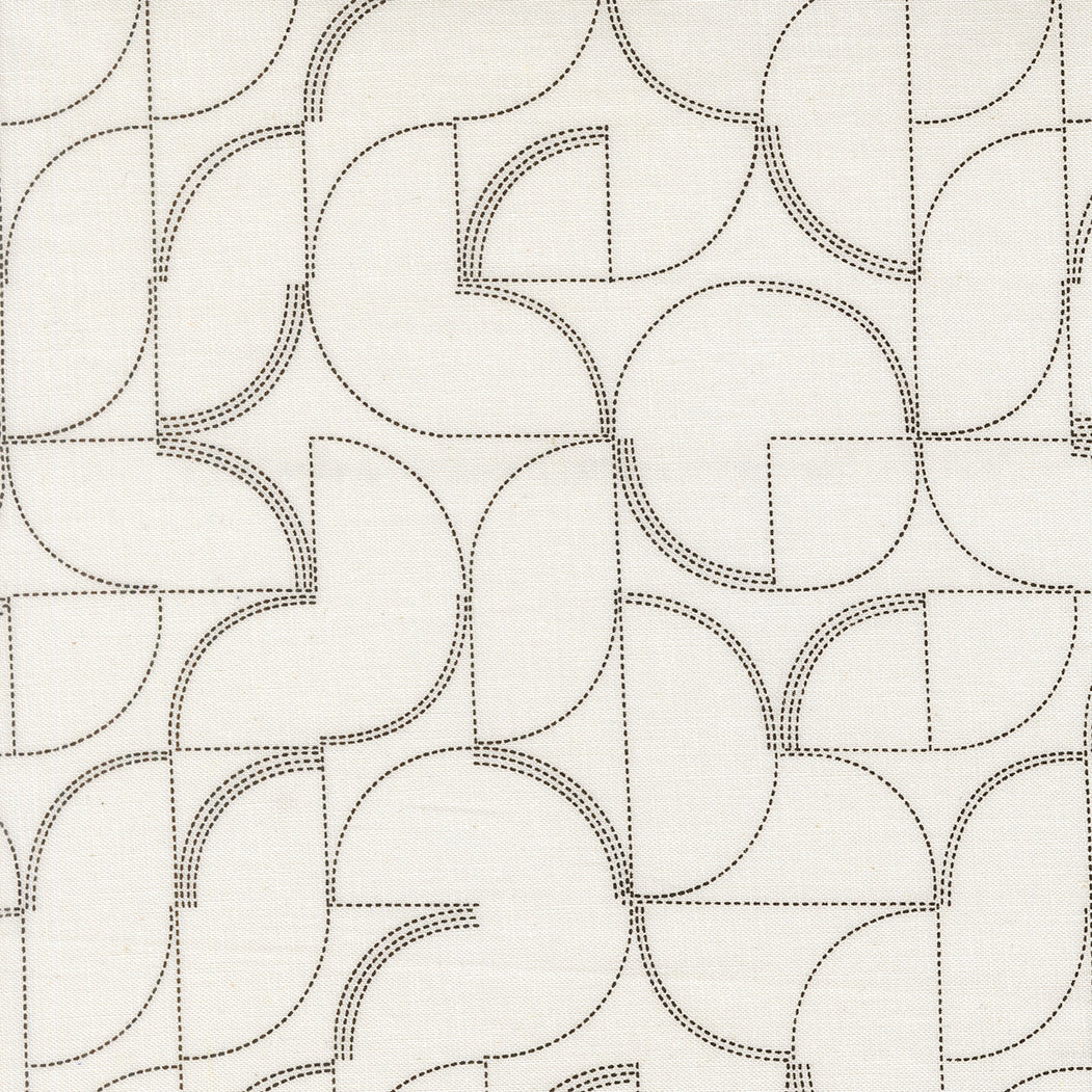 Pattern of curved lines on a white background