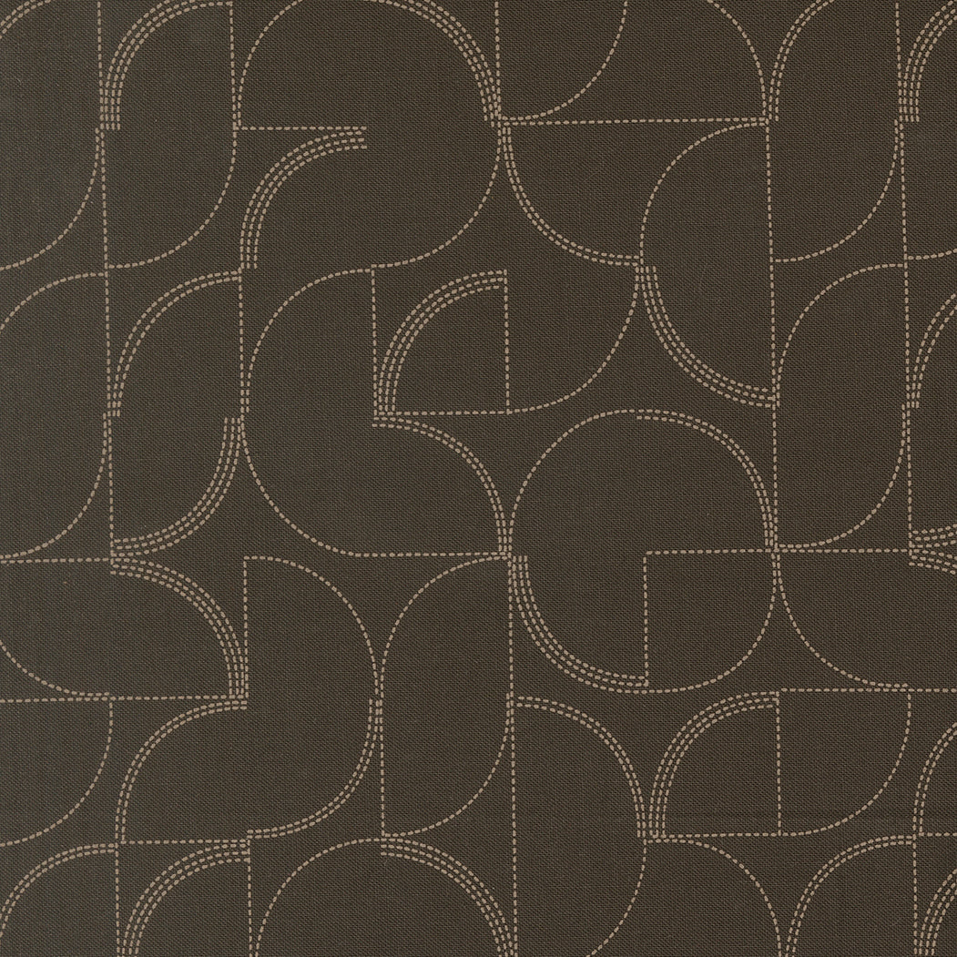 Dark brown fabric with geometric pattern
