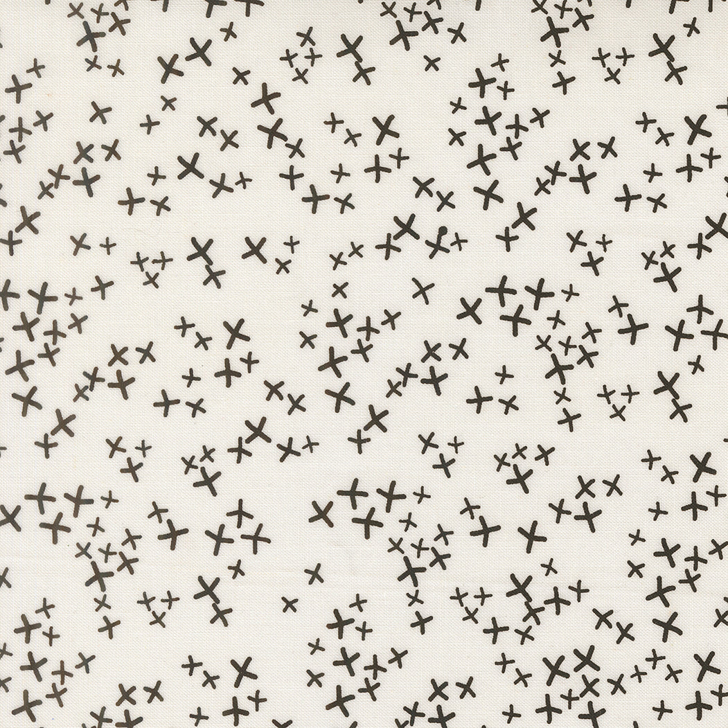 Pattern of black crosses on a white background