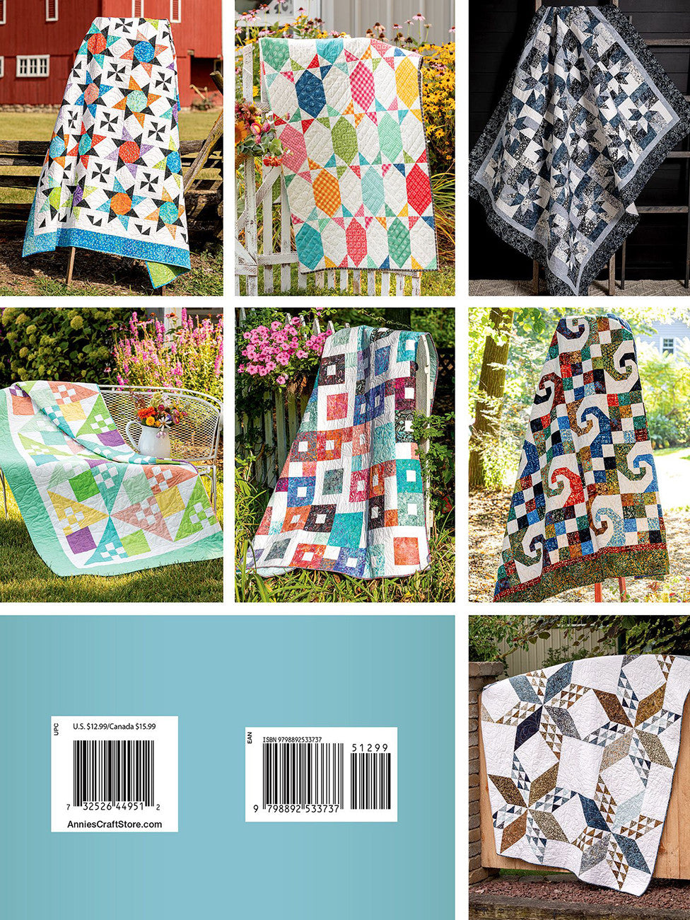 7 designs shown from the Fat Quarter friendly book