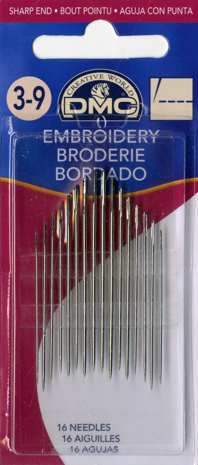 DMC Embroidery / Crewel Needles Size 3-9 1765-2