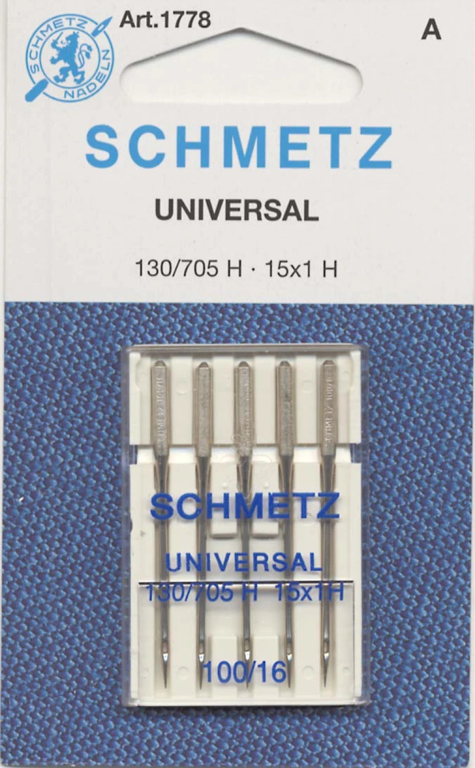 Schmetz Universal Machine Needle Size 16/100 - 1778