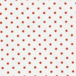 White pique fabric with red pin dots