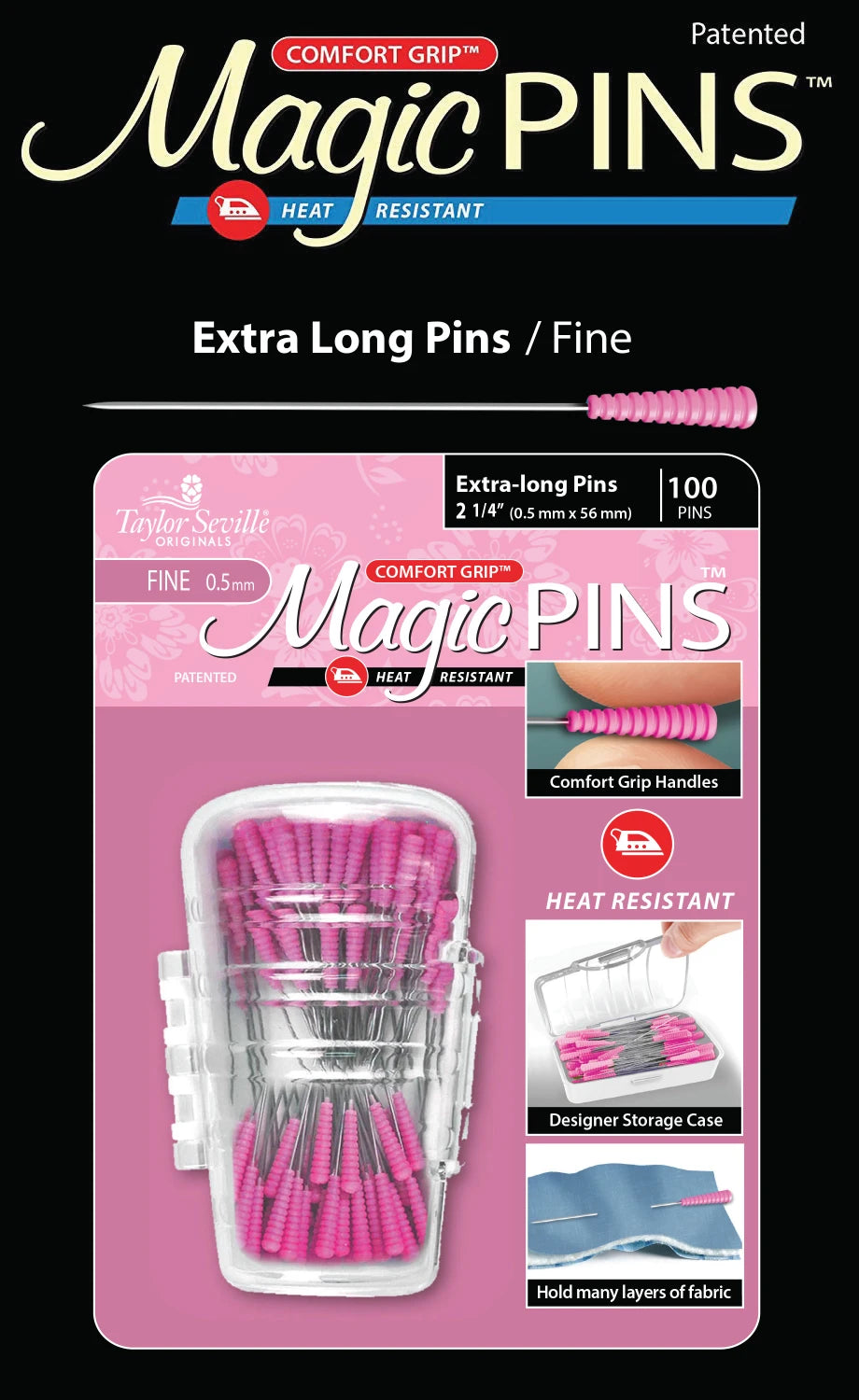 Magic Pins Extra Long Fine 100pc - 219720