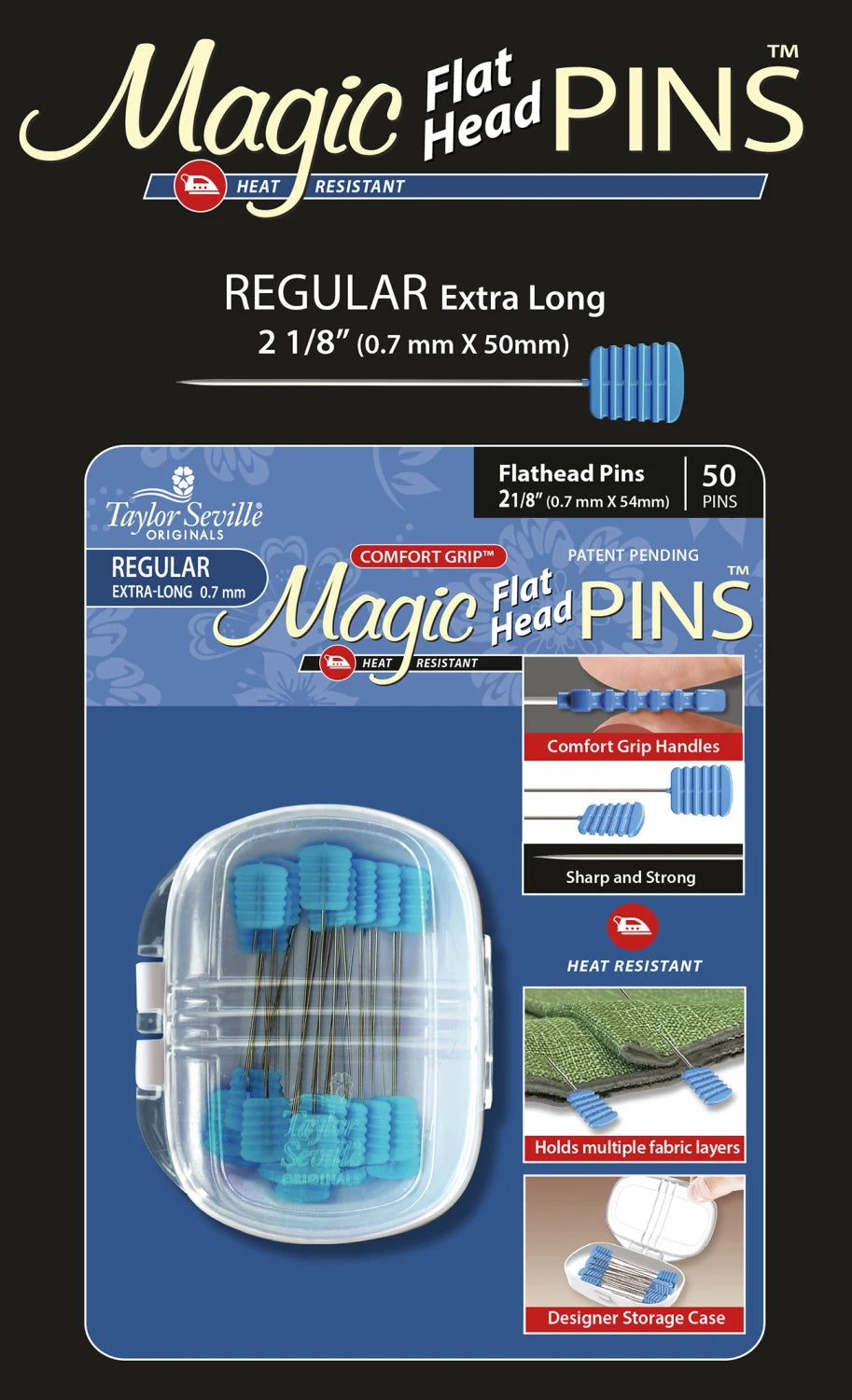 Magic Pins Flat Head Regular 50 pc - 219904