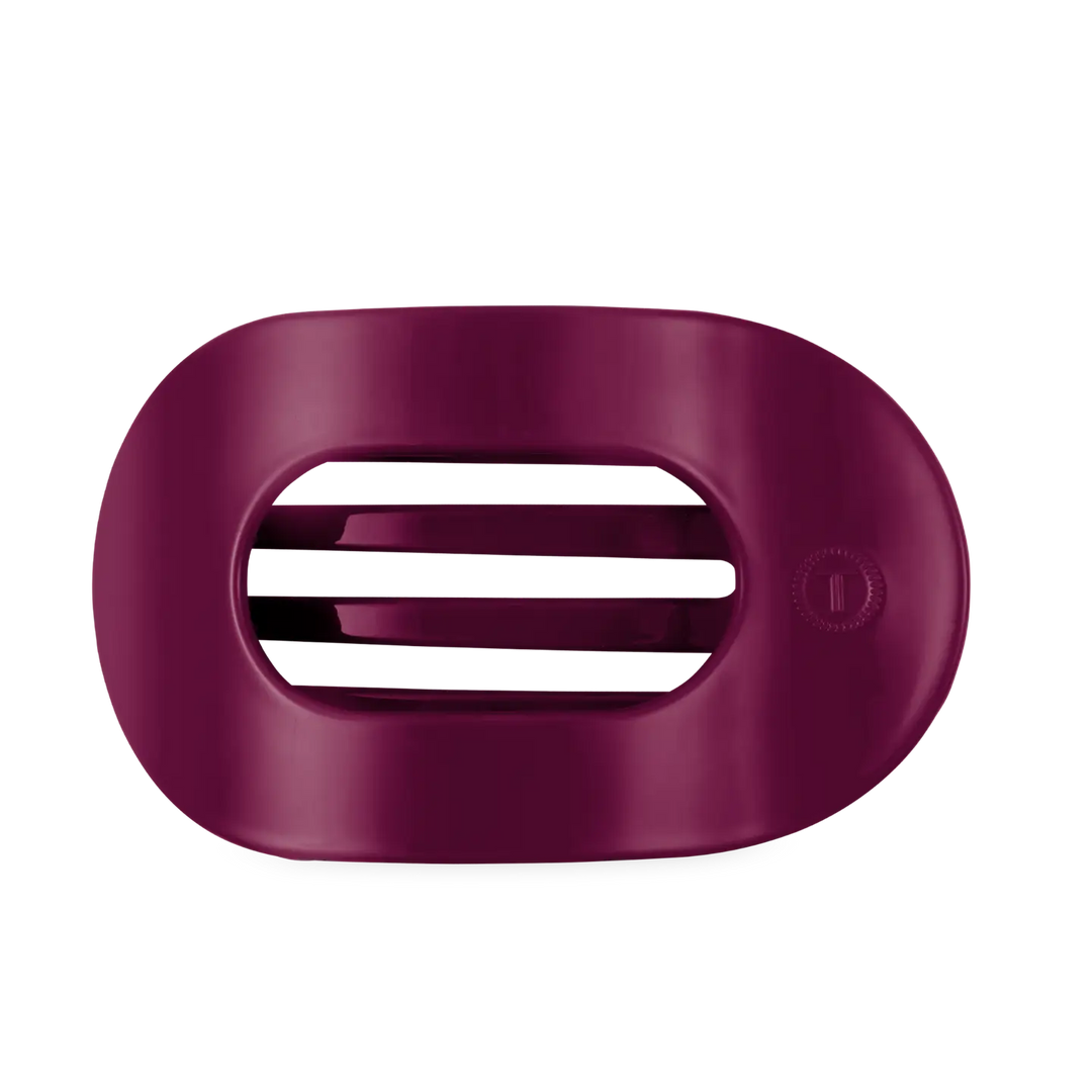 Flat Round Hair Clip - Mulberry - Large