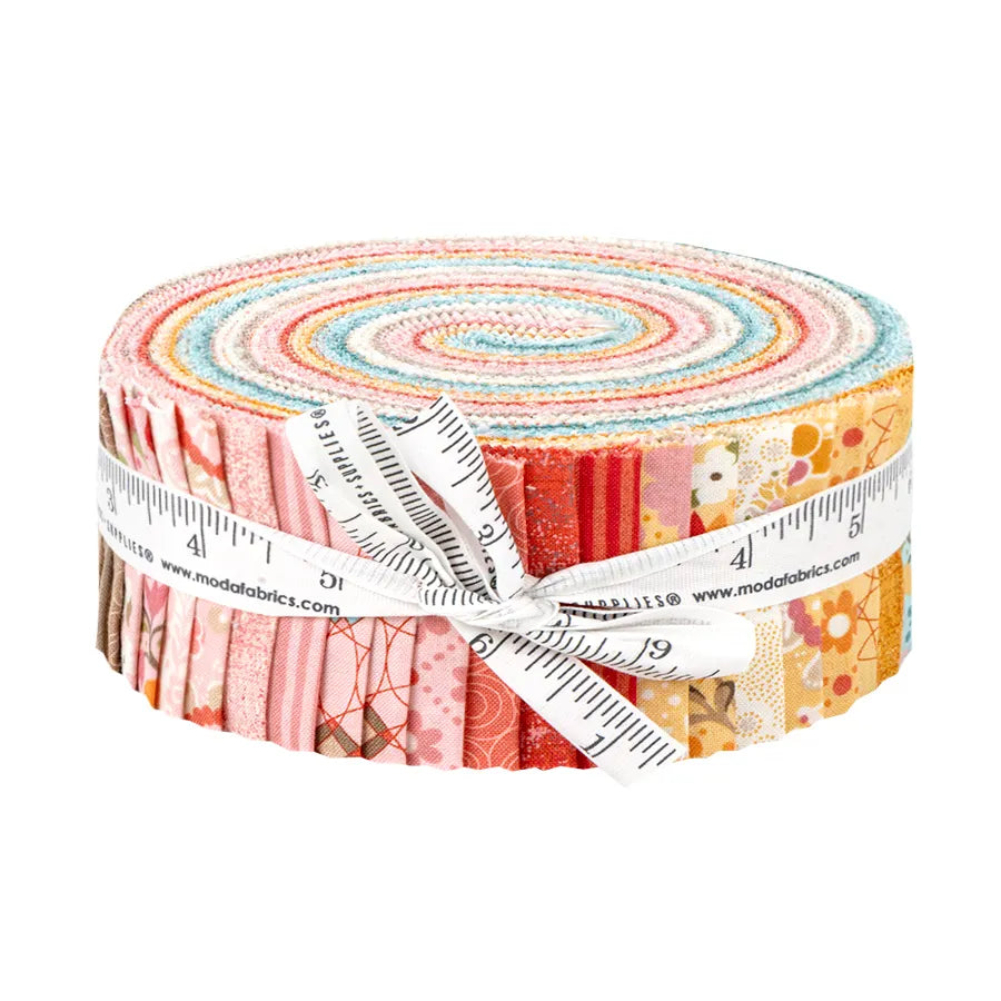 Sunday Brunch fabric collection jelly roll made with 2.5x44" strips