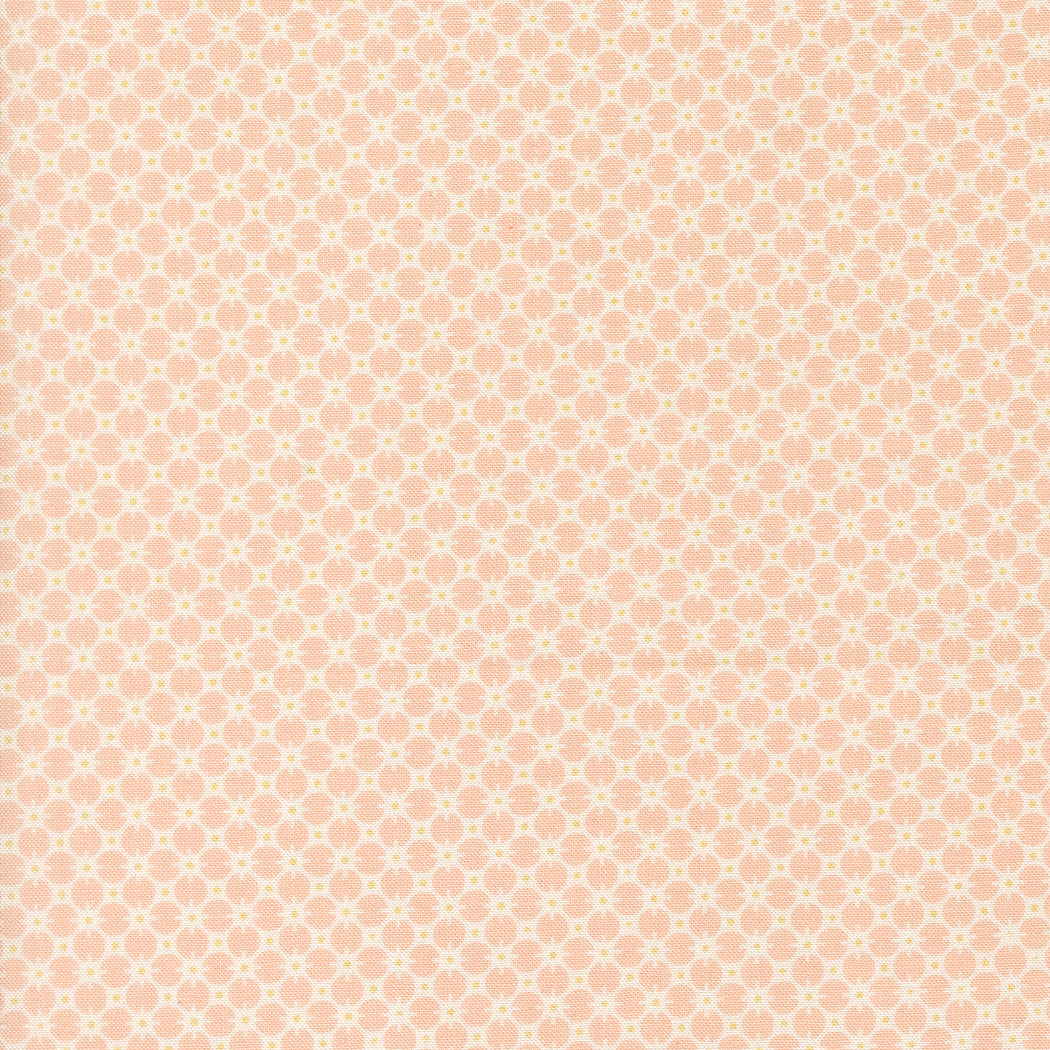 Patterned fabric swatch with a geometric design on a beige background