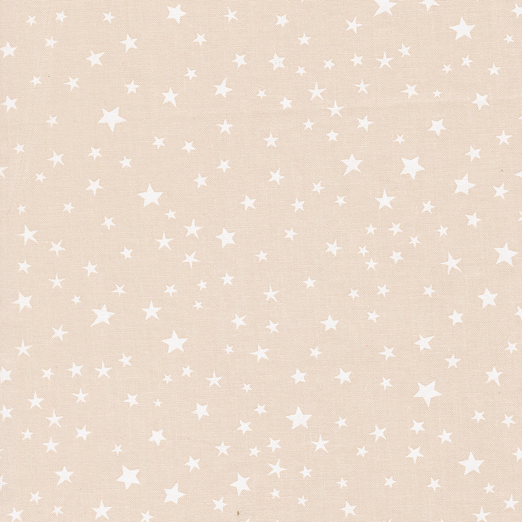 white stars on a beige background