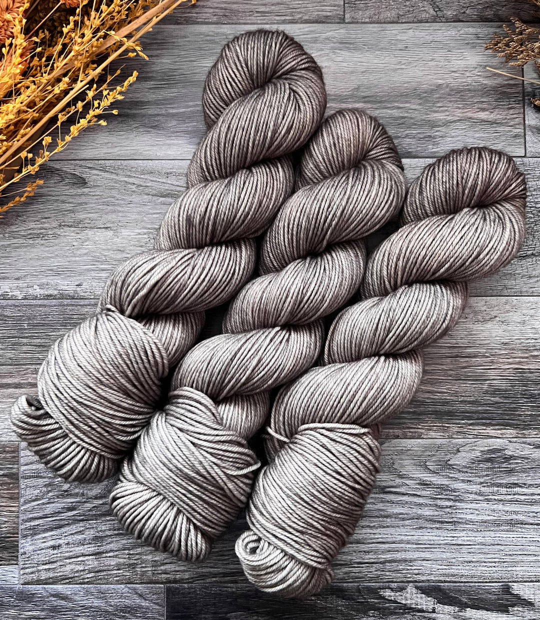 Yarn in a grey/brown colorway