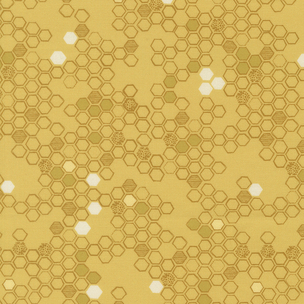 Hexagonal pattern on a yellow background