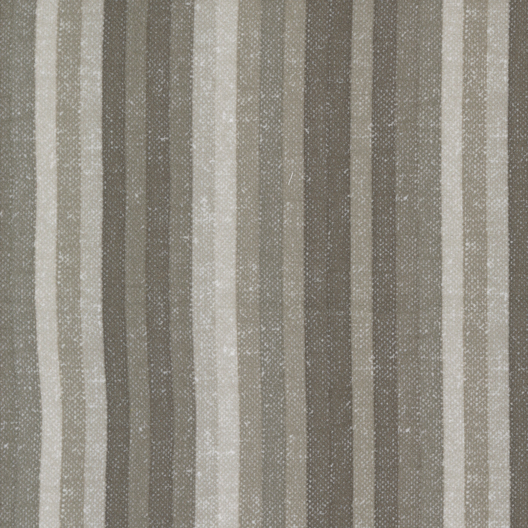 Textured fabric with horizontal stripes in gray and beige.