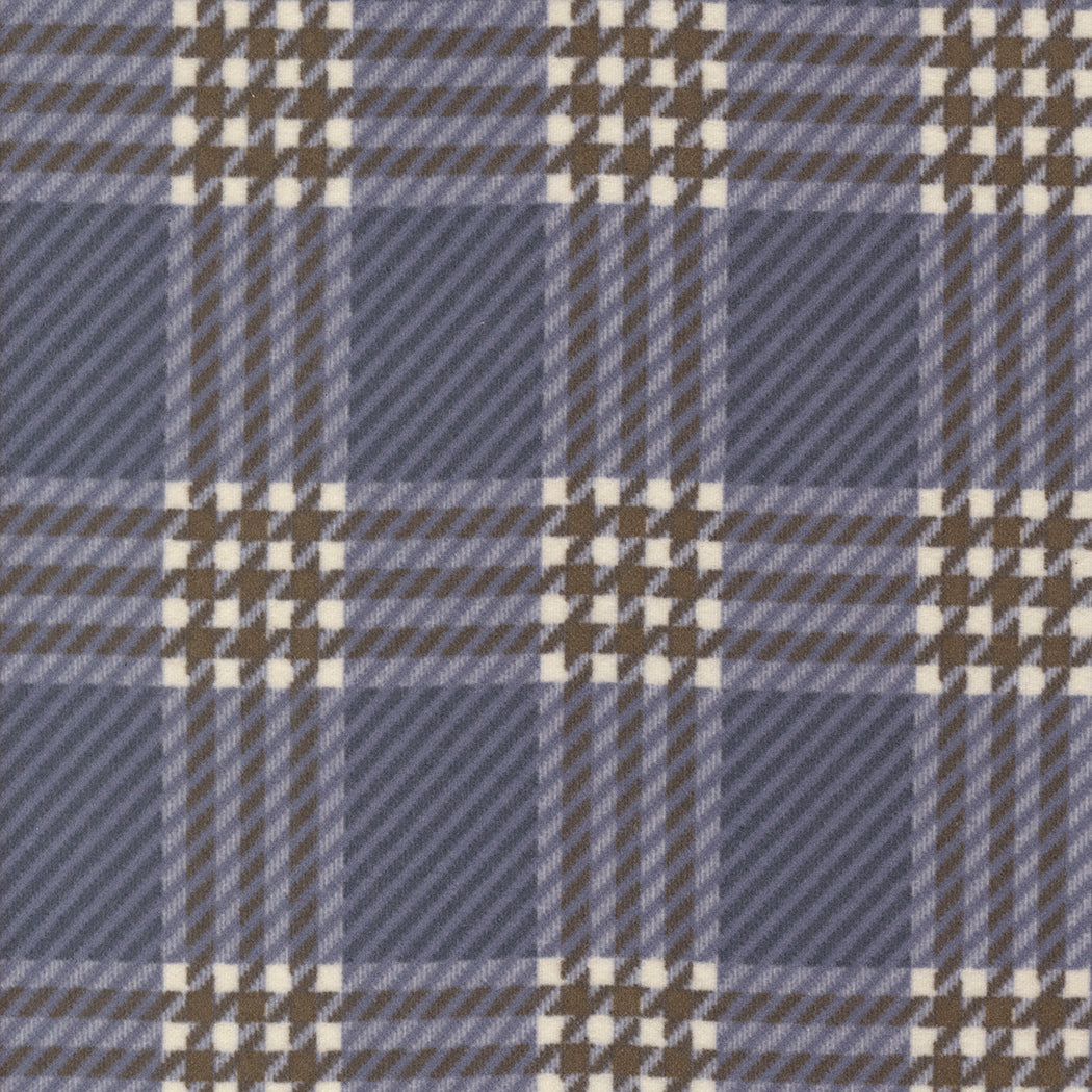 Plaid pattern with blue, brown, and white colors