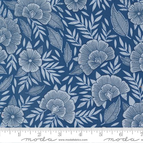 Flower Press - Indigo Scatter Florals - 3301 13