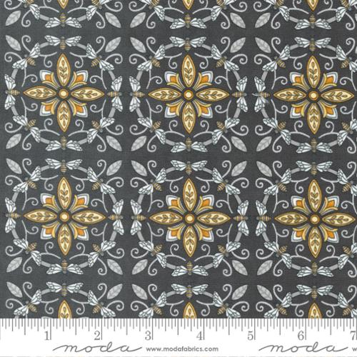 Honey Lavender - Bumble Bee Tiles Charcoal - 56081 17