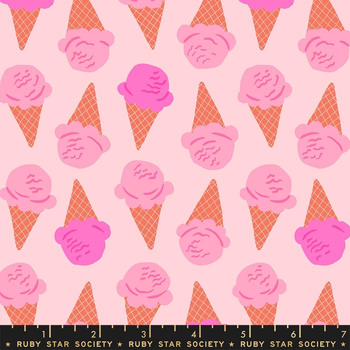 Sugar Cone - Novelty Ice Cream Cotton Candy Pink - RS3062 12 - Ruby Star Society