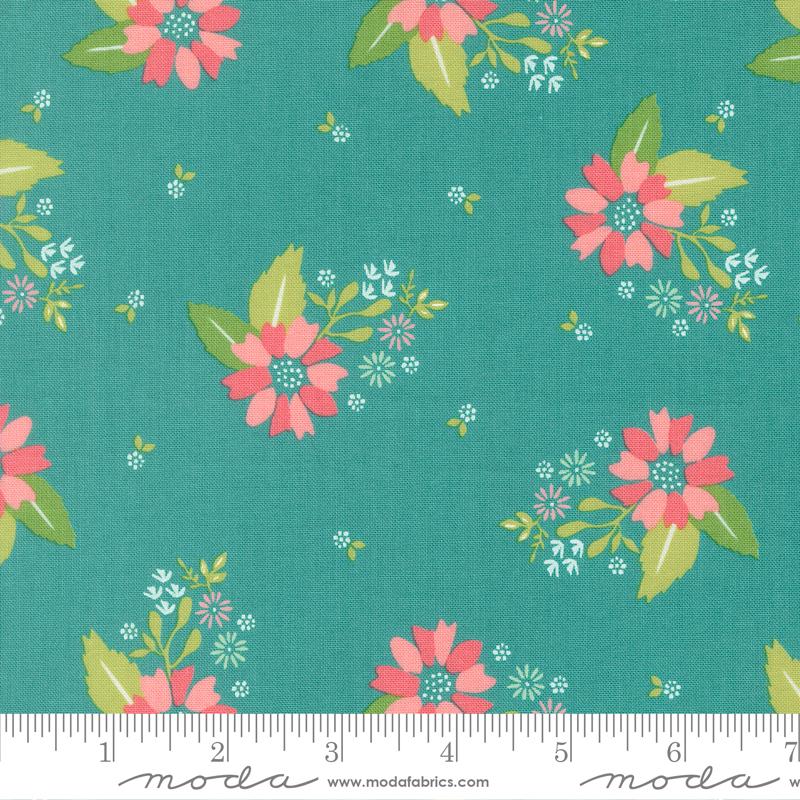 Strawberry Lemonade - Carnation Florals Teal - 37671 21