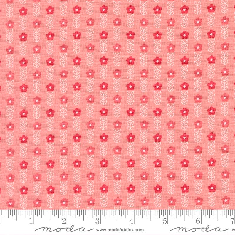 Strawberry Lemonade - Small Floral Stripe Carnation - 37673 12