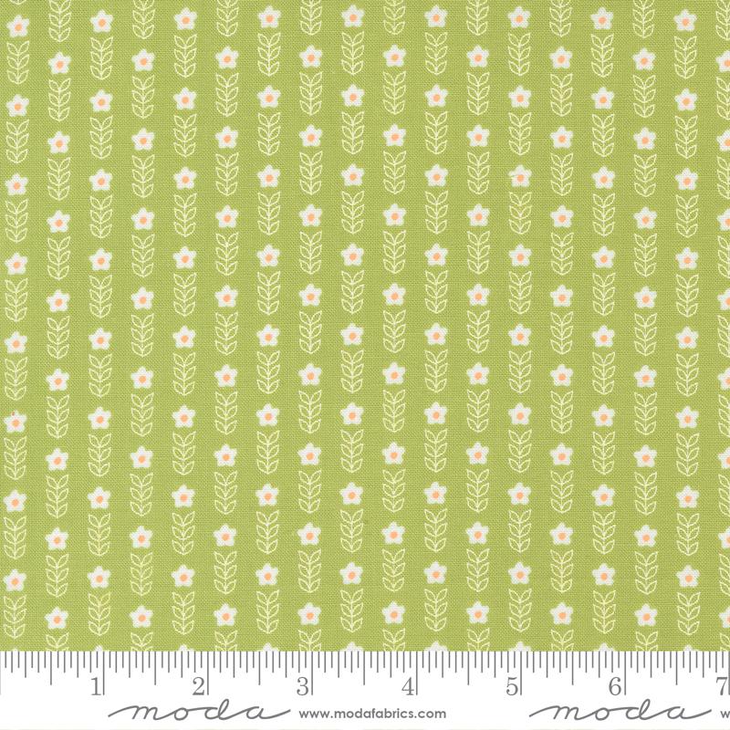 Strawberry Lemonade - Small Floral Stripe Lime - 37673 19