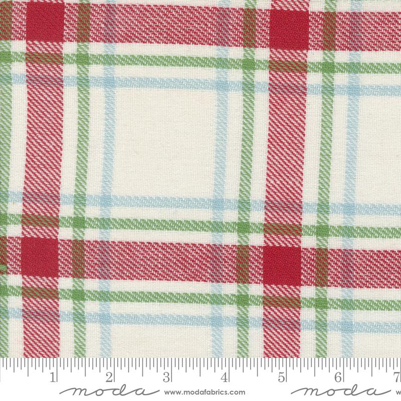 16" Christmas Toweling Natural Plaid - 920 307