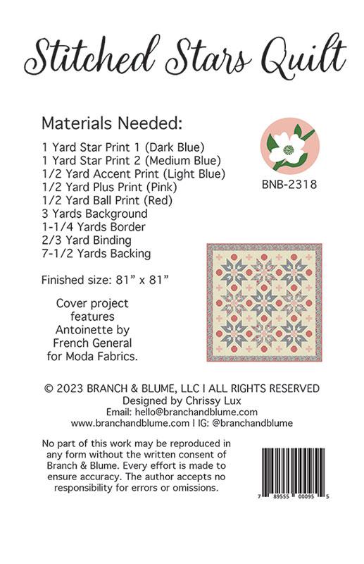 Stitched Stars Pattern - BNB 2318 - Branch & Blume