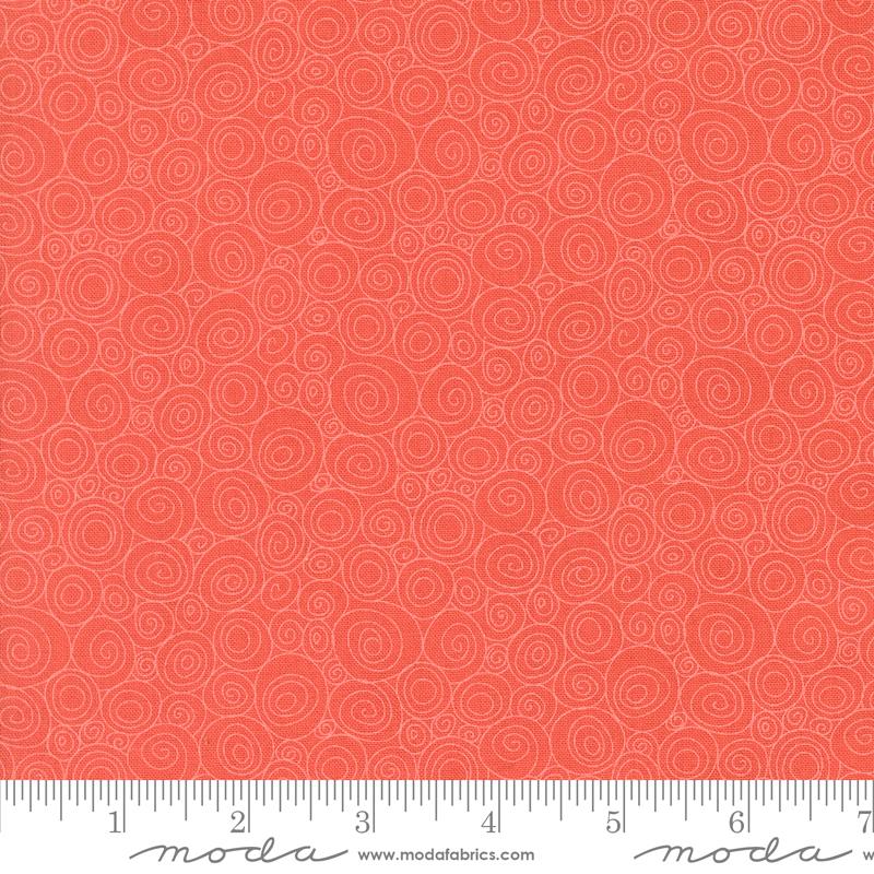 Red background with white geometric circles