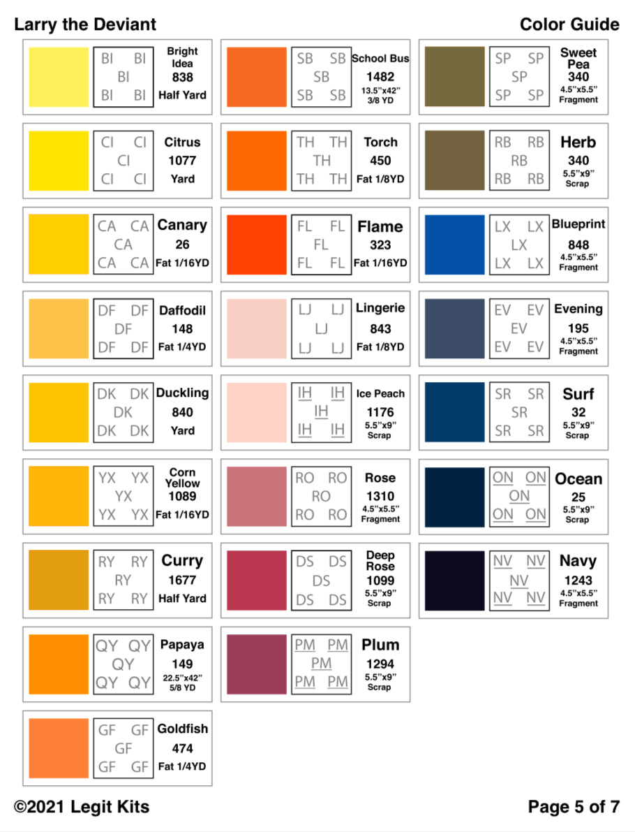 Larry the Deviant Quilt Kit