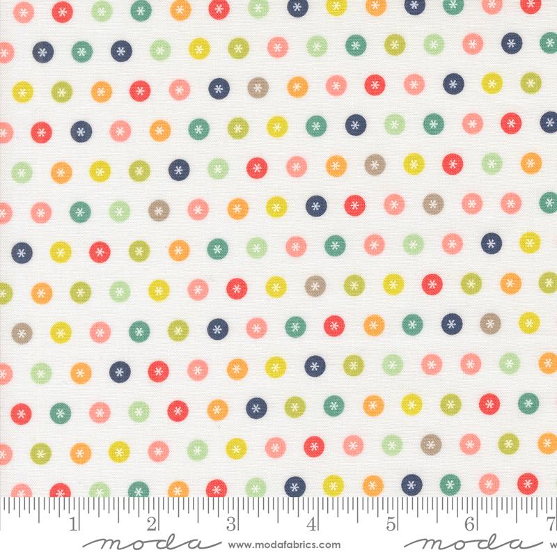 White background with colorful dot star design