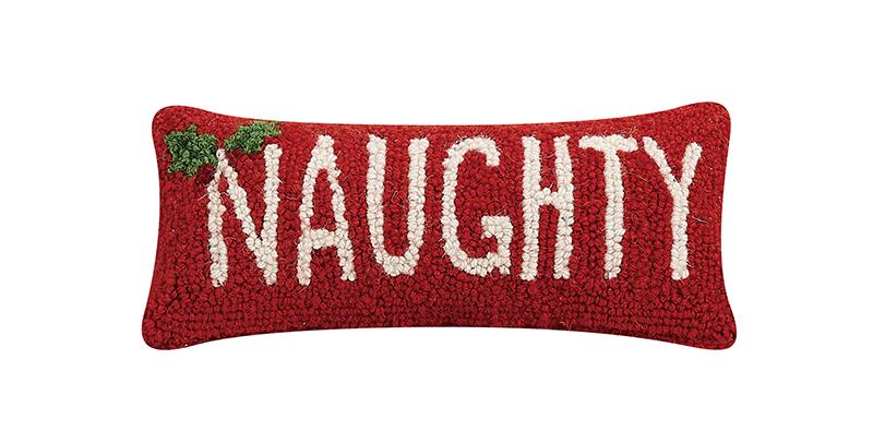 Poly Hook Naughty Christmas Pillow - 31TG626AC05OB