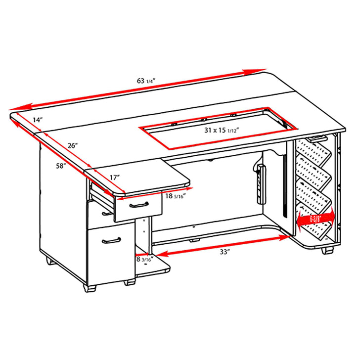 Horn of America Model 8080 Quilting Cabinet