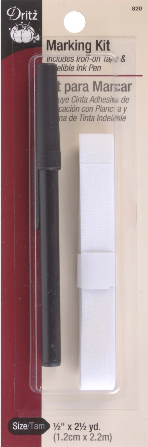 Dritz marking kit with pen and tape in packaging