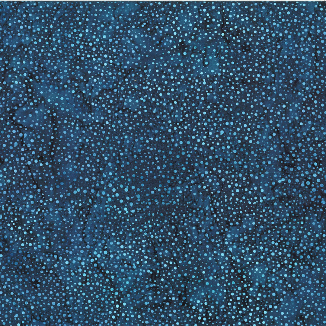 Dark Blue Batik fabric with lighter blue dots