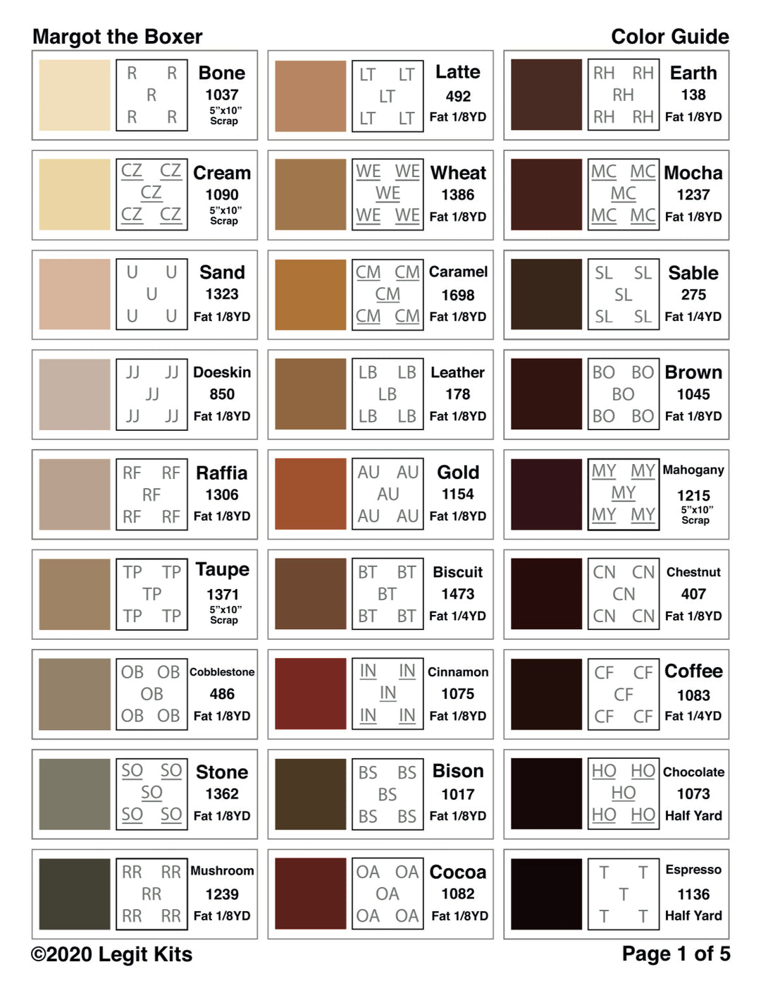 Margot the Boxer Quilt Kit