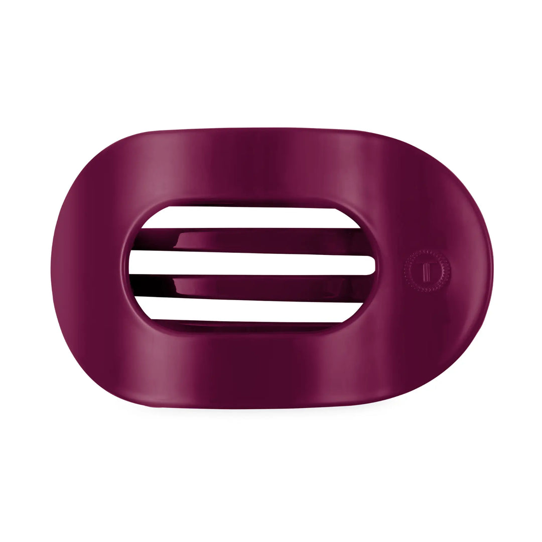 Flat Round Hair Clip - Mulberry - Medium