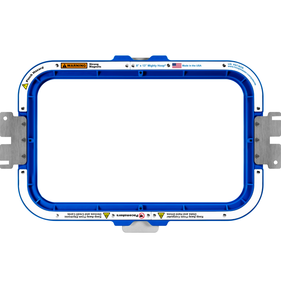 Blue and white mighty hoop on a white background