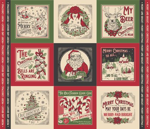Collection of Christmas-themed vintage-style cards arranged in a grid.