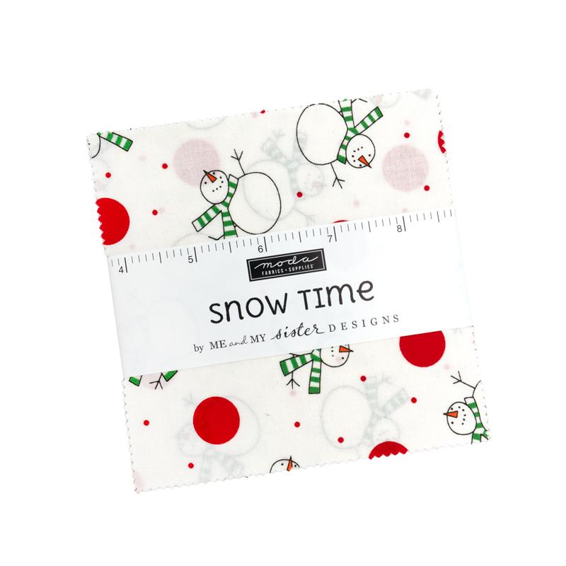 Fabric pack with snowman pattern and ruler on a white background