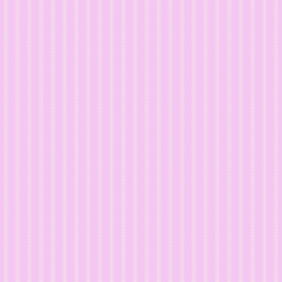 stripes composed of small white dots line a light purple background