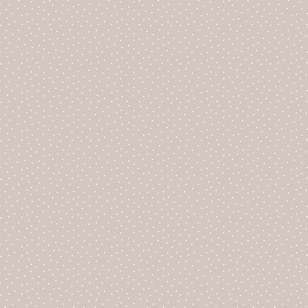 Pattern of small white dots on a beige background
