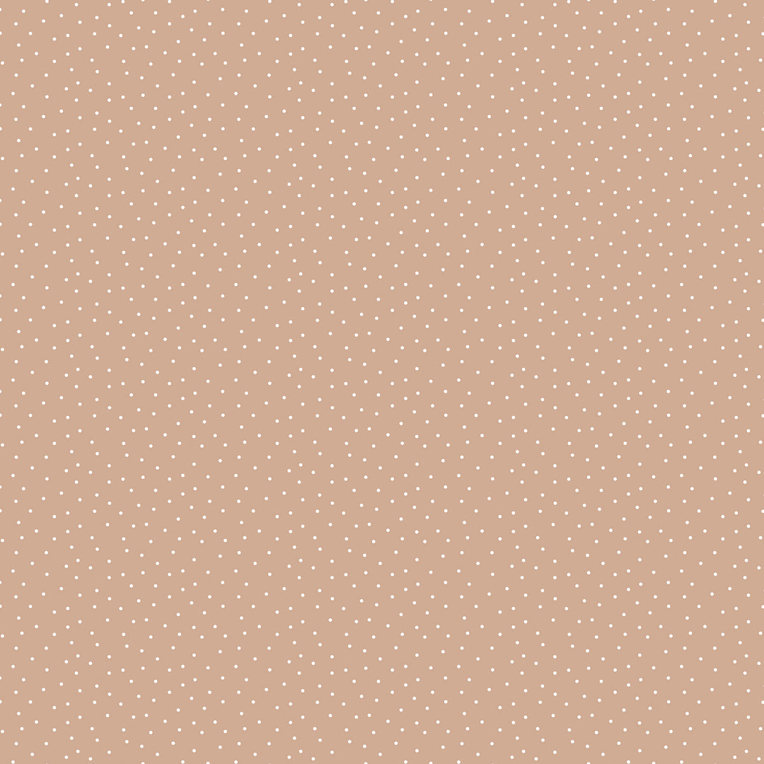 Beige background with small white polka dots