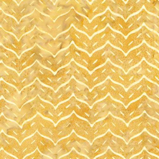 Bali Golden Beach Batik Chevron Wave Amber - 9224-32