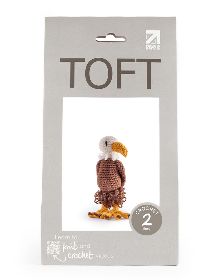 Toft package with Abraham the Bald Eagle pictured on the front