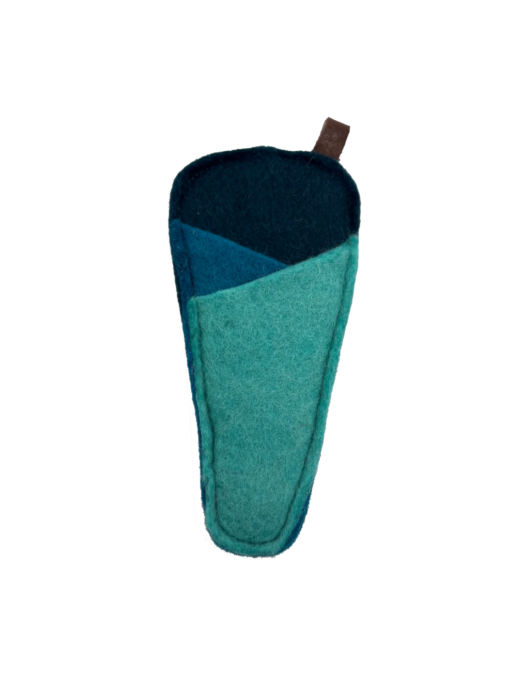 A teal and dark blue scissors sleeve