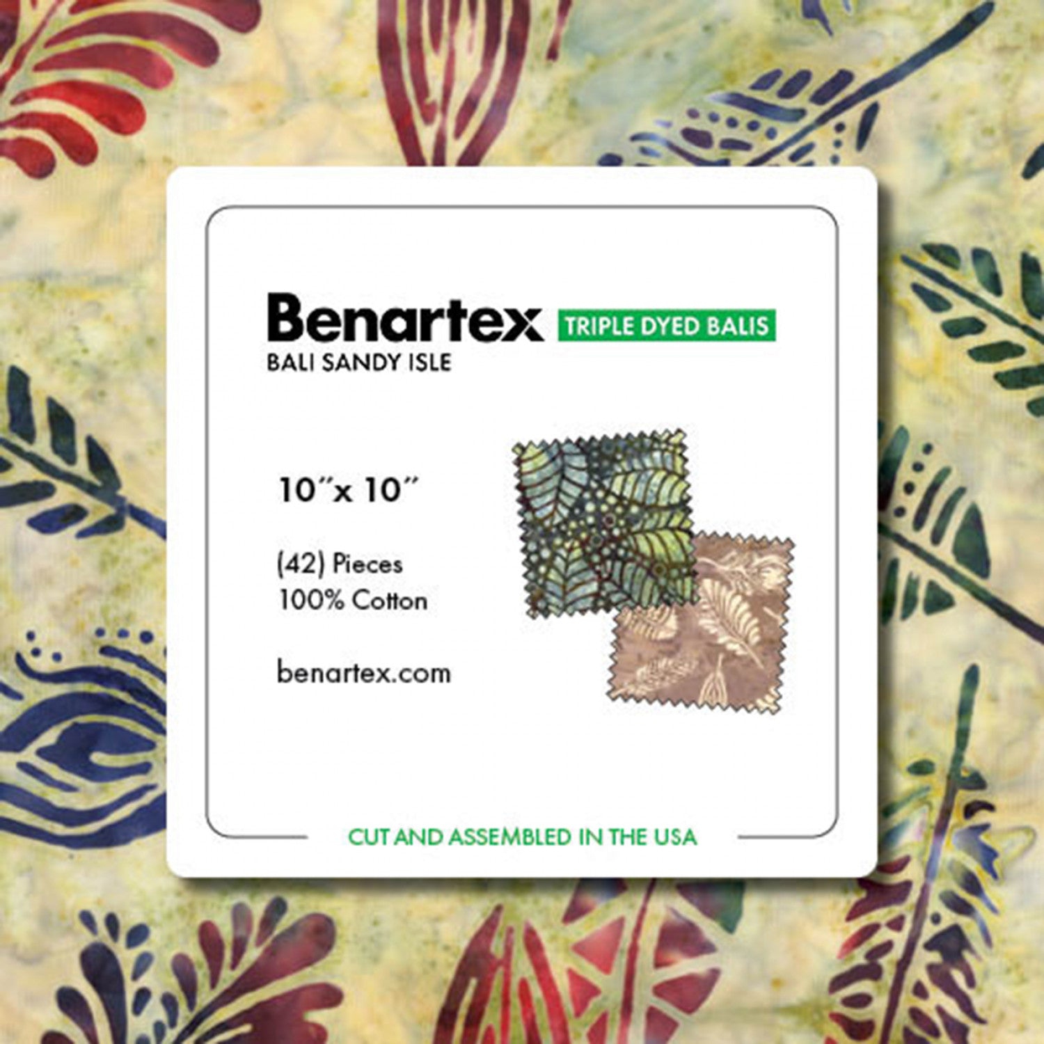 Bali Sandy Isle 10x10 Pack - BSI10PK - Benartex Fabrics